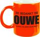 Bellatio Decorations Shoppartners Bv Bedankt ouwe voor al die jaren halve inzet mok / beker - 330 ml - neon oranje