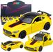 LEAN TOYS Voiture de sport Portes métalliques ouvrantes Lumière sons jaune 1:32