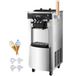 VEVOR machine à glace machine à glace molle commerciale verticale machine à glace 220V machine en acier inoxydable avec cône de chêne