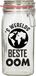Bellatio Decorations Cadeau voorraadpot/snoeppot - oom - glas - 12 x 7 cm - 1,5 liter