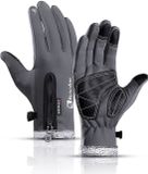 Merkloos / Sans marque KYNCILOR Winter Handschoenen Touchscreen Wind en Water Proof Grijs XL