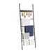 Merkloos / Sans marque Relaxdays Handdoekladder - 177x60 cm - 5 haken - Zwart-Bruin