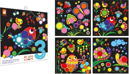 Janod - My Arts & Crafts - Contrast schilderijen stickerset