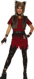 Fiestas Guirca Kostuum Wolf Dames Polyester Rood/zwart Mt 36/38