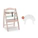 Hauck Chaise haute Arketa N Play - Chaise haute en bois avec plateau de jeu - Blanc menthe
