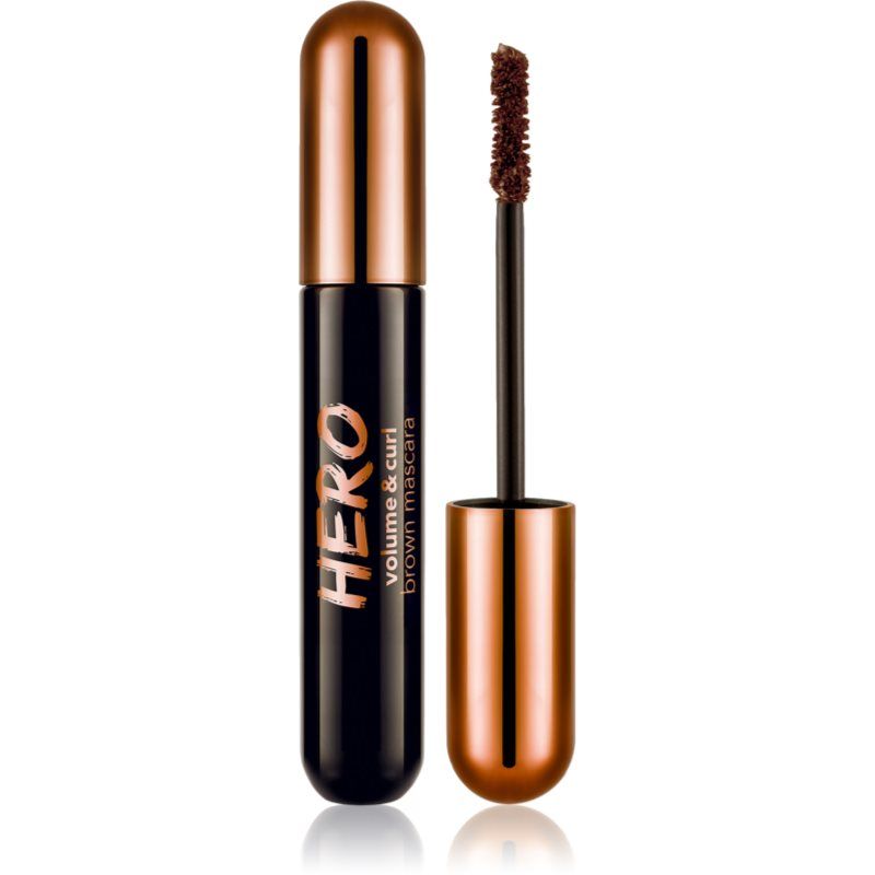 Flormar Hero Volume & Curl Mascara, Tubing Mascara zwart, wimperdoekje voor nauwkeurig gebruik, lengte, wimpern False Lash Mascara Sky High Brown