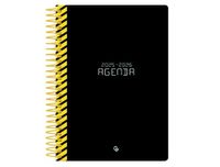 Liderpapel Schoolagenda, 25-26, spiraalbinding, klassiek, zwart, weekoverzicht, A5, tweetalig, FSC, 70 g