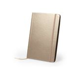 Luxe pocket schriften/notitieblok/opschrijfboekje 21 x 15 cm in de kleur goud met harde kaft en 80 blanco pagina's