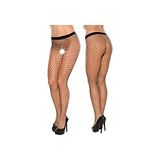 Roxana TA-776656BLKLXL visnet panty's, grote mazen, doorzichtig, goede pasvorm, maat L/XL