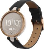 kwmobile lederen horlogebandje geschikt voor Garmin Lily Sport polsband - Echt leren smartwatch bandje - Activity tracker horloge band in zwart