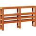 Pin Massif Tête De Lit Avec Étagères Marron Cire 135 cm Bois