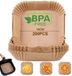 AiQInu Bakpapier voor Airfryer, 200 stuks, 16 cm