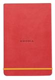 RHODIA Rhodiarama 194367C Notitieboek, koraal, A6, gelinieerd, 192 pagina's afneembaar, licht papier, ivoorkleurig, 90 g/m², bladwijzer, elastische sluiting, omslag van kunstleer