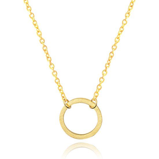 LGT JWLS Hippe dames ketting Circle Goudkleurig