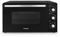 H.KOENIG Compacte mini-oven, FO42 capaciteit 42 l, temperatuur tot 230 °C, 5 kookmodi, timer tot 90 minuten, circulatie/broodje, met tang, kruimelopname en draaispies, 2000 W