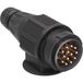Wiltec Prise De Remorque 13 Broches – 12 V – Adaptateur En Plastique – Feu De Stop Clignotant Pour Véhicule – Éclairage Sécurité Routière De Voitures