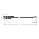 Turck 6629933 Sensor/actuator aansluitkabel M12 Aantal polen (sensoren): 5 2 m 1 stuk(s) Piece