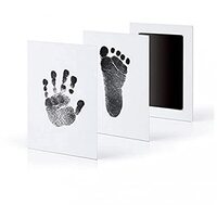 BesDirect Baby Inktloze Handprint Footprint Kit met 1 Inktkussens en 2 Imprint Kaarten voor pasgeboren baby, Pet Paw Print, Inktloze Print Kit Safe niet giftig voor Baby voeten en handen (Groen)