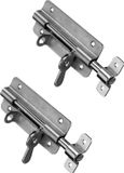 Merkloos Hangslotgrendel - 3x - Zilver - Staal Verzinkt - 10 x 5,2 cm - Heksluiting - Poortgrendel