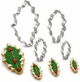 Keepaty Holly Leaves Koekjessnijder Set - Set van 4 - Roestvrijstaal