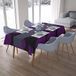 Bonamaison Tafelkleed, Anti-Mold, Sneldrogend, Waterdicht, 100% Polyester Tafellaken, Paars, zwart, 140 x 200 Cm