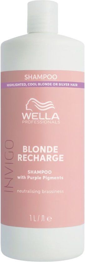 Wella Invigo Color Recharge Blonde Shampoo - Cool - 1000ml