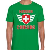 Bellatio Decorations Hersen chirurg verkleed t-shirt groen voor heren - hersenspecialist carnaval / feest shirt kleding / kostuum XXL