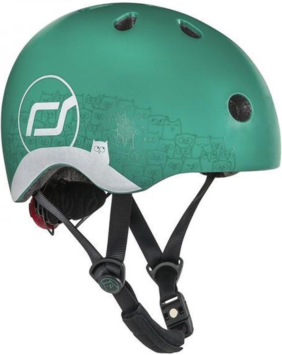 Scoot & Ride Scoot and Ride Helm Reflecterend X SMALL - Forest