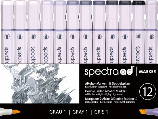 AD Spectra Marker Set Cool Gray 12