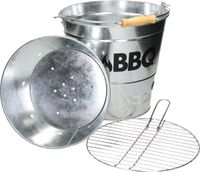 OttoSimon BBQ Seau - Plaque de cuisson avec grille et poignée de transport Ø 25 cm