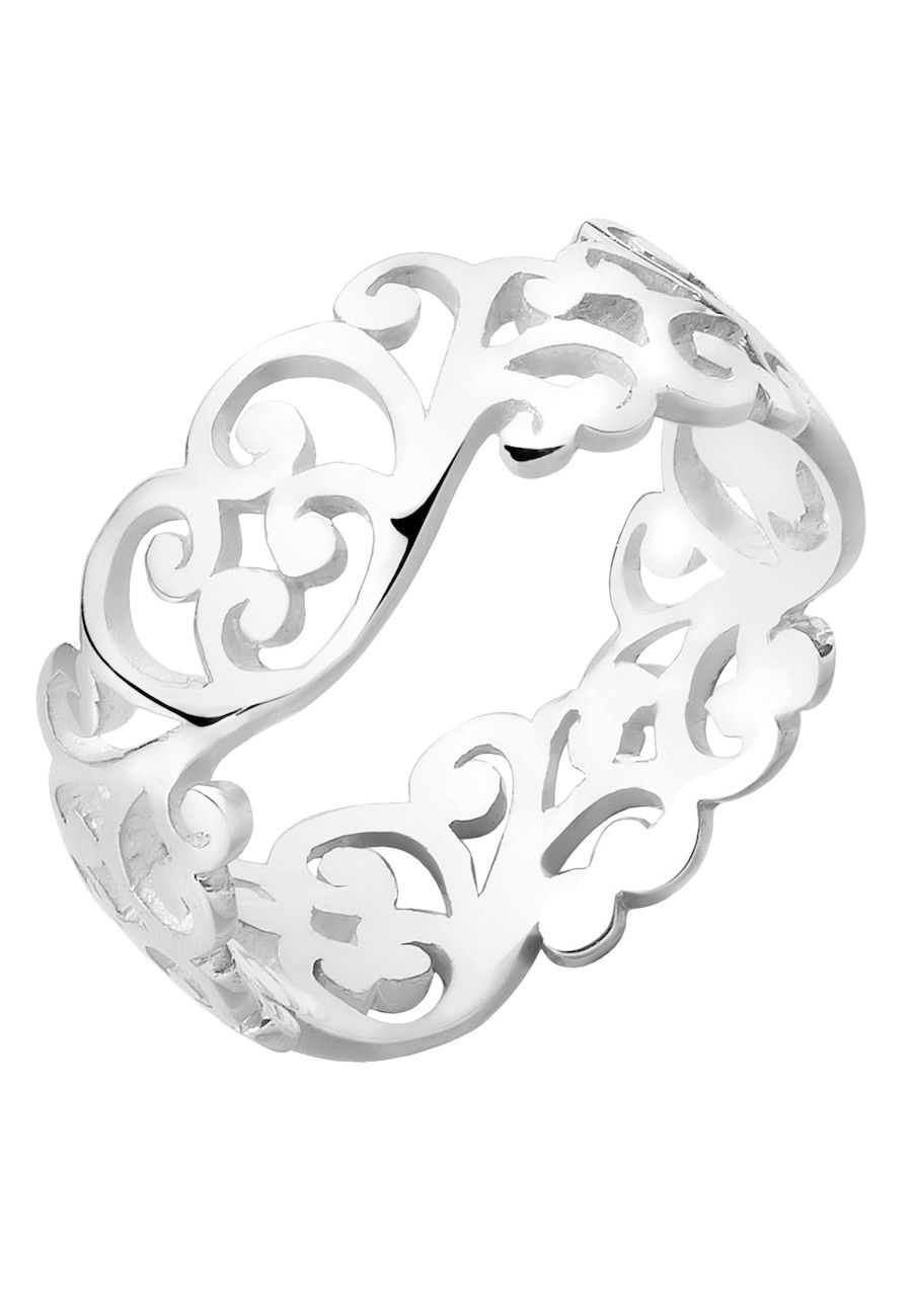 Elli Ring dames ornament uitgesneden bladeren in 925 sterling zilver