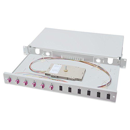 DIGITUS glasvezel lasdoos 6 koppelingen - LC - OM4-1U 19-inch - multi-mode duplex - met lasdoos - rack-montage