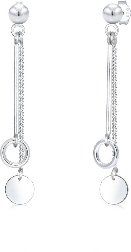 Elli Oorbellen Dames Oor Hanger Ketting Cirkel Staf Geo Basis 925 Sterling Zilver