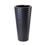 Form Plastic Plantenpot/bloempot Makata - kunststof - antraciet - D30 x H59 cm - met binnenpot