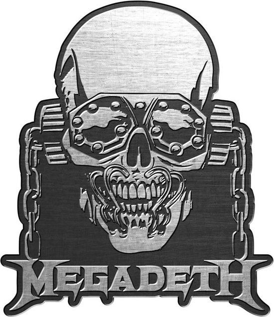 Megadeth Vic Rattlehead Unisex Speld - Zilverkleurig