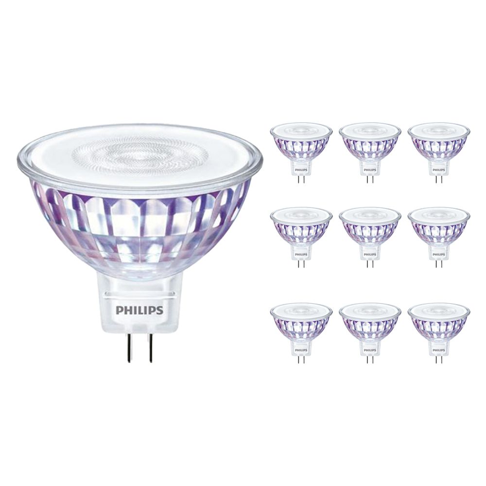 Philips Voordeelpak 10x LEDspot GU5.3 MR16 7.5W 927 | Dimbaar