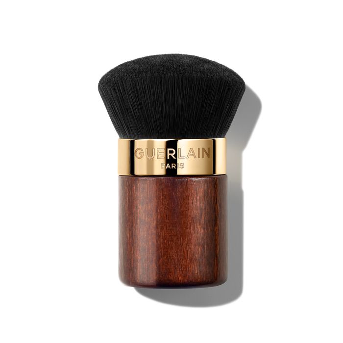 Guerlain Terracotta Kabuki Brush - Kabuki Brush - Rounded - Fine - Synthetic - Black/Brown - Wood - Women - 1 pc