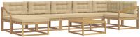 vidaXL - Bankenset - 8-delig - Wit en Beige