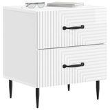 vidaXL Nachtkastje 2 st Hoogglans Wit 43 x 34,5 x 47,5 cm Bewerkt hout