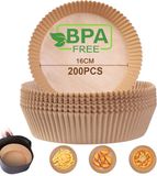 Merkloos AiQInu Bakpapier voor heteluchtfriteuse - Ronde 16 cm - 200 Stuks