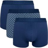 HOM John Boxer briefs 3pack - Navy/Navy/Navy print - Heren - M