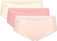 Sloggi Midislip Originals Basic Vrouwen 3-pack Katoen Elastaan Effen Rood/Geel