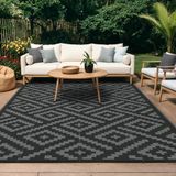 Tapis d'extérieur imperméable réversible 240x300 cm