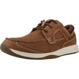 Clarks SAILVIEW LACE Vrije Tijdsschoenen Instappers Cognac Nubuck Maat 44
