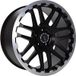 ETABETA COMBAT Noir mat lèvre + calotte poli 9.0Jx20 5x120 ET42