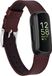 Strap-it 3 leren bandje - donkerbruin - Geschikt voor Fitbit Inspire