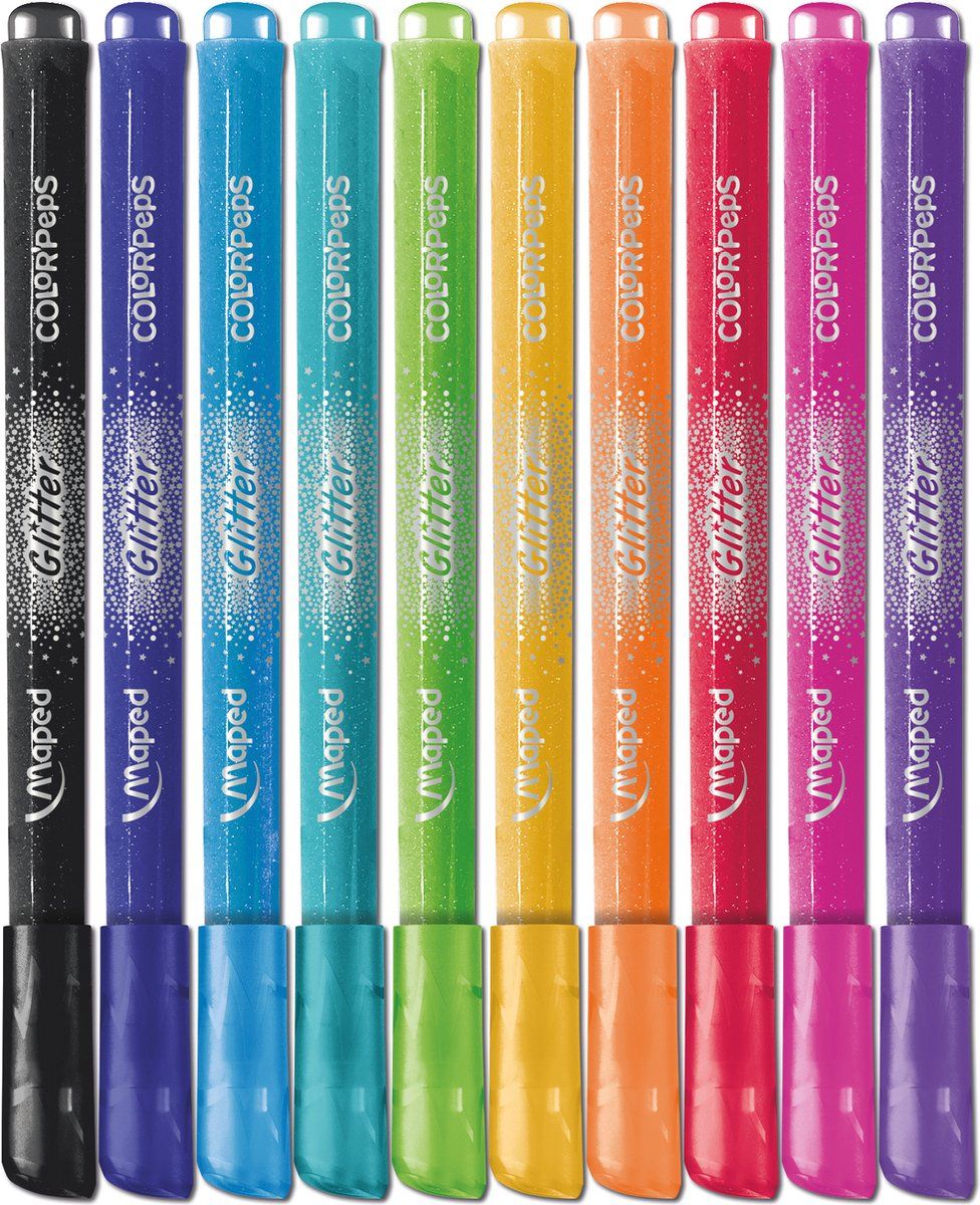 Maped Glitter Kleurviltstiften - 10 stuks - Multi