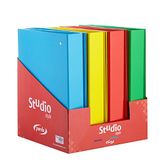 Pardo 921218 - presentatiestandaard met 12 mappen, karton, gevoerd met 2/25 ringen, design studio, meerkleurig