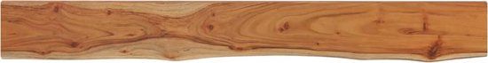 vidaXL Wandschap rechthoekig natuurlijke rand 180x20x3,8 cm acaciahout