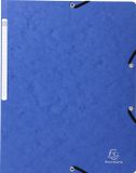 Exacompta 50x Elastomap zonder klep in glanskarton 355 g/m2 - A4 - Blauw - 55412E